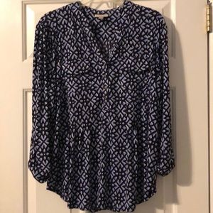 Blouse chest pockets 3/4 length sleeve